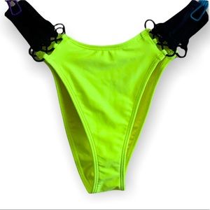 Forever 21 Neon High-Rise Cheeky Bikini Bottom SIZE MEDIUM 🖤